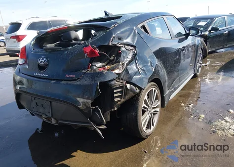 2016 Hyundai Veloster Turbo z USA, uszkodzony, nr VIN KMHTC6AE7GU282489